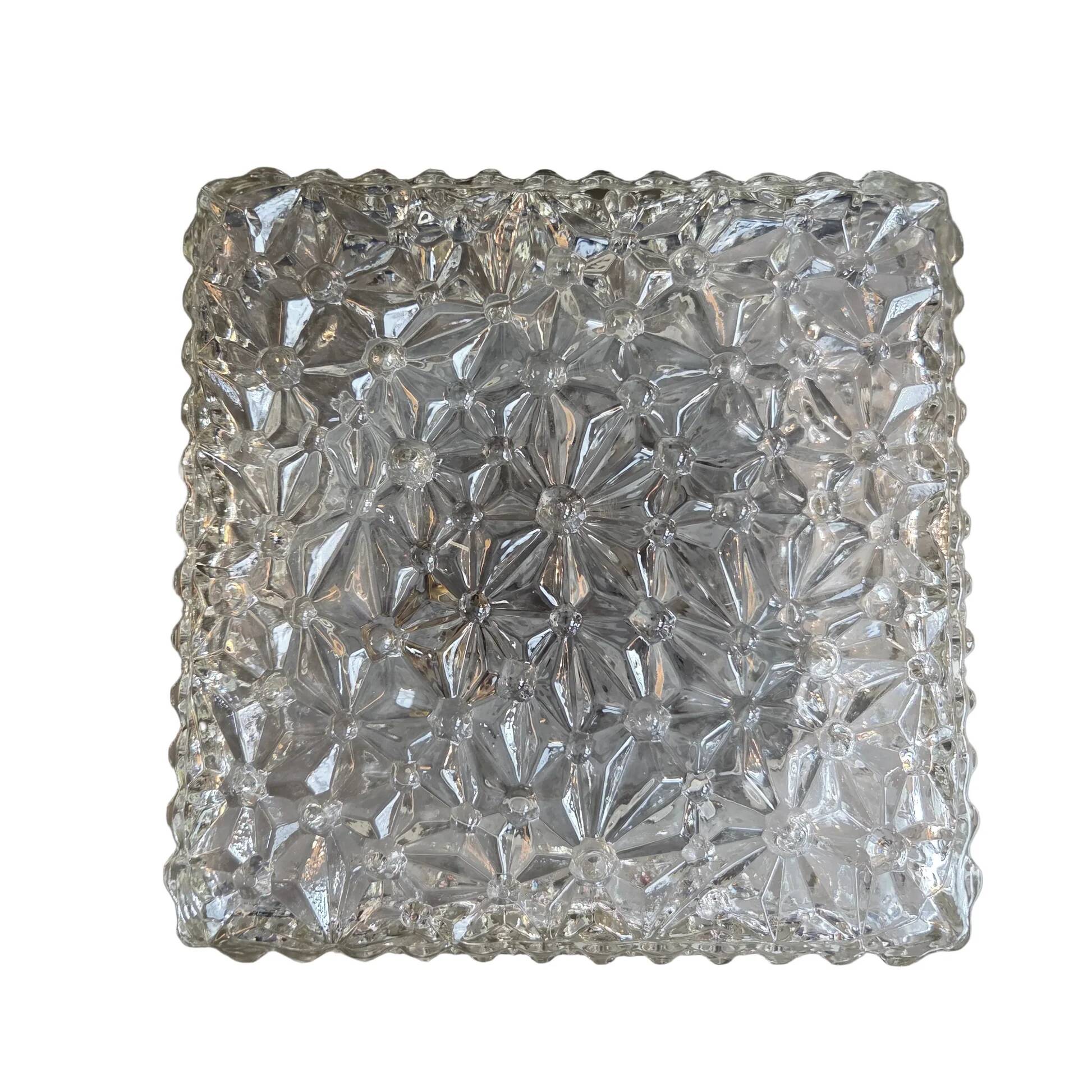 Moulded glass ceiling light