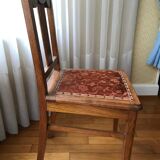 Set of 2 art deco oak chairs