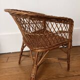 Children's armchair, woven wicker