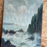 Oil on canvas seascape