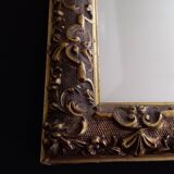 Golden Wood Type Mirror With Berain Decoration