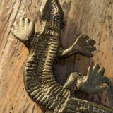 Gilt bronze lizard