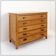 Vintage 5 Drawer Chest of Drawers with brass handles
