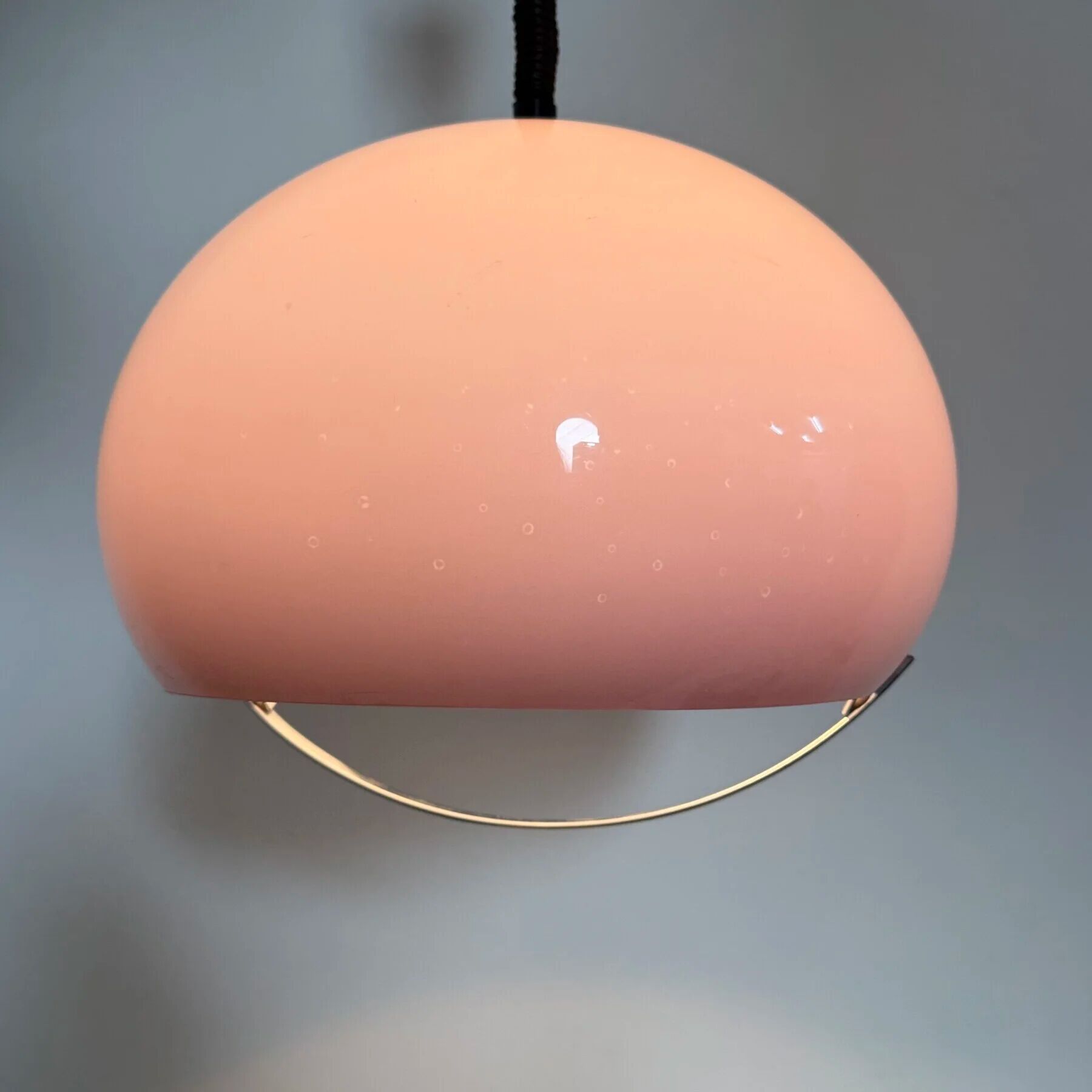 Mid-century purple plastic hanging lamp Harvey Guzzini for Meblo, 1970s