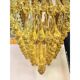 Impressive Mid-Century Modern Amber "Drops Murano Glass Flush Mount