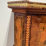 Austrian Louis XVI Commode in Walnut Veneer with Inlays and Gold Plate, 1790s