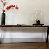 Minimalist wooden bench