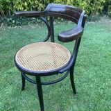 Viennese curved wood armchair FISCHEL circa 1920