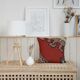Traditional Red Wool Cushion Cover, Vintage Turkish Kilim Pillow Home Decor