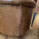 pair of camel leather club armchairs