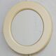 Miroir space age circulaire  couleur "sable", France, circa 1970