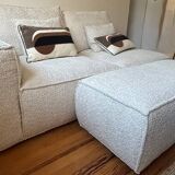 sofa, armchair and pouf