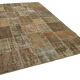 Handmade anatolian vintage 198 cm x 300 cm brown patchwork carpet
