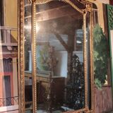 Miroir à réserves en bois doré XIXème 170x110cm