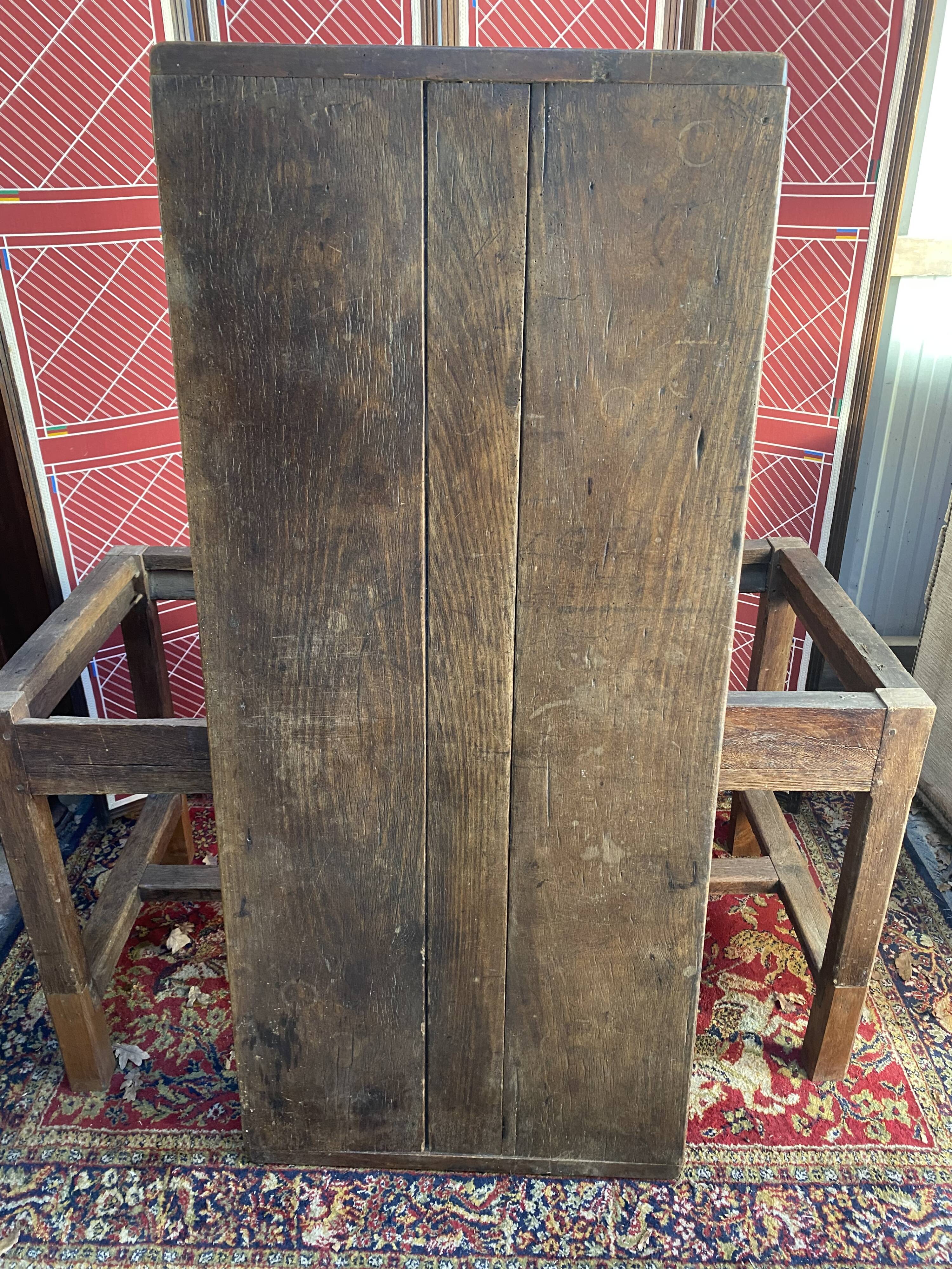 Old solid wood farmhouse table