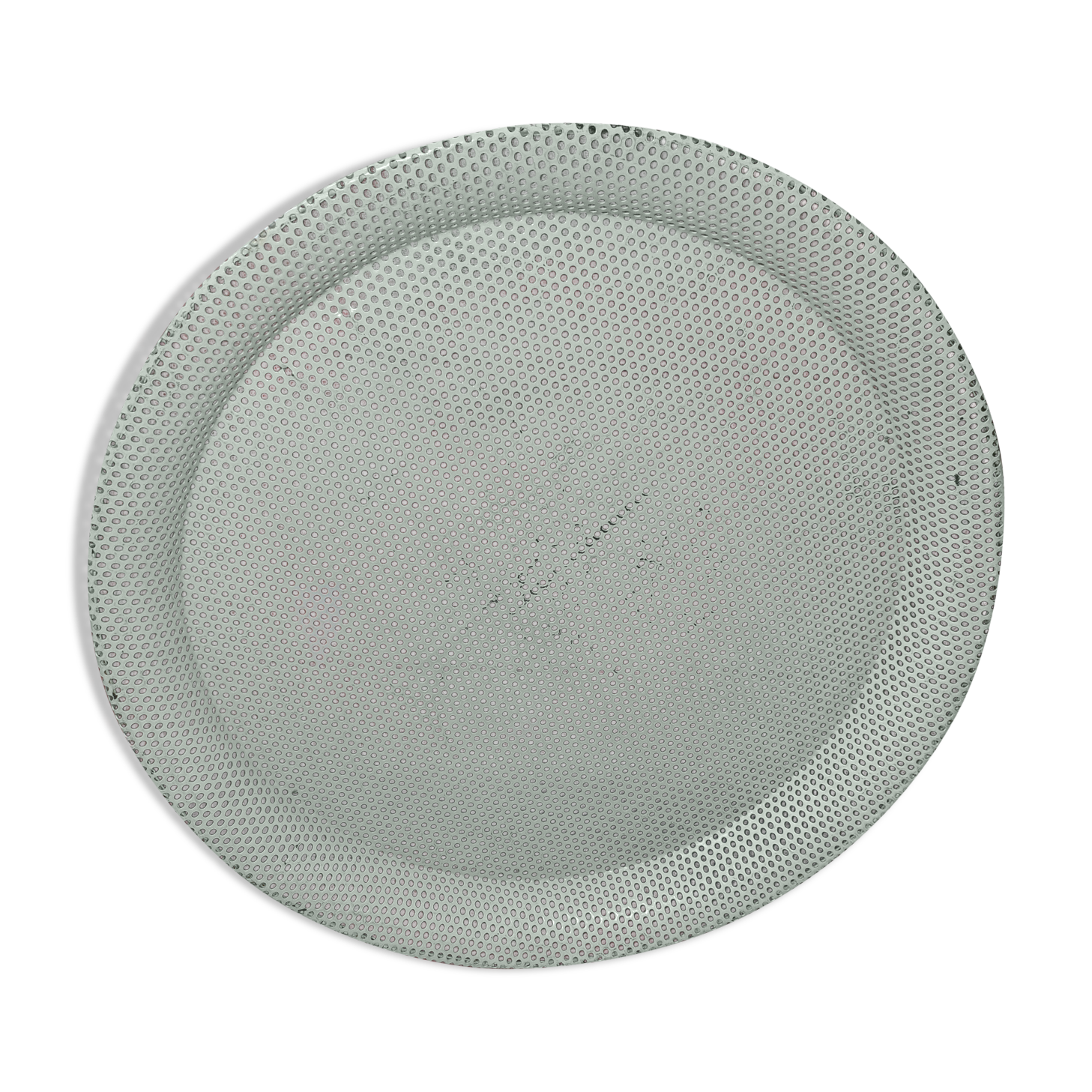 Perforated sheet metal tray by Mathieu Mategot