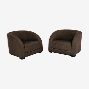 Pair of Essex armchairs by Armani Casa