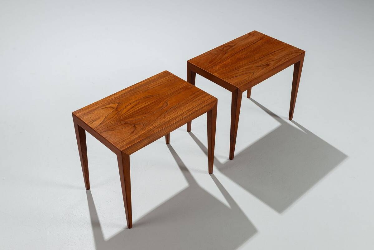 3 tables gigognes en teck par Severin Hansen pour Haslev, Danemark 1960
