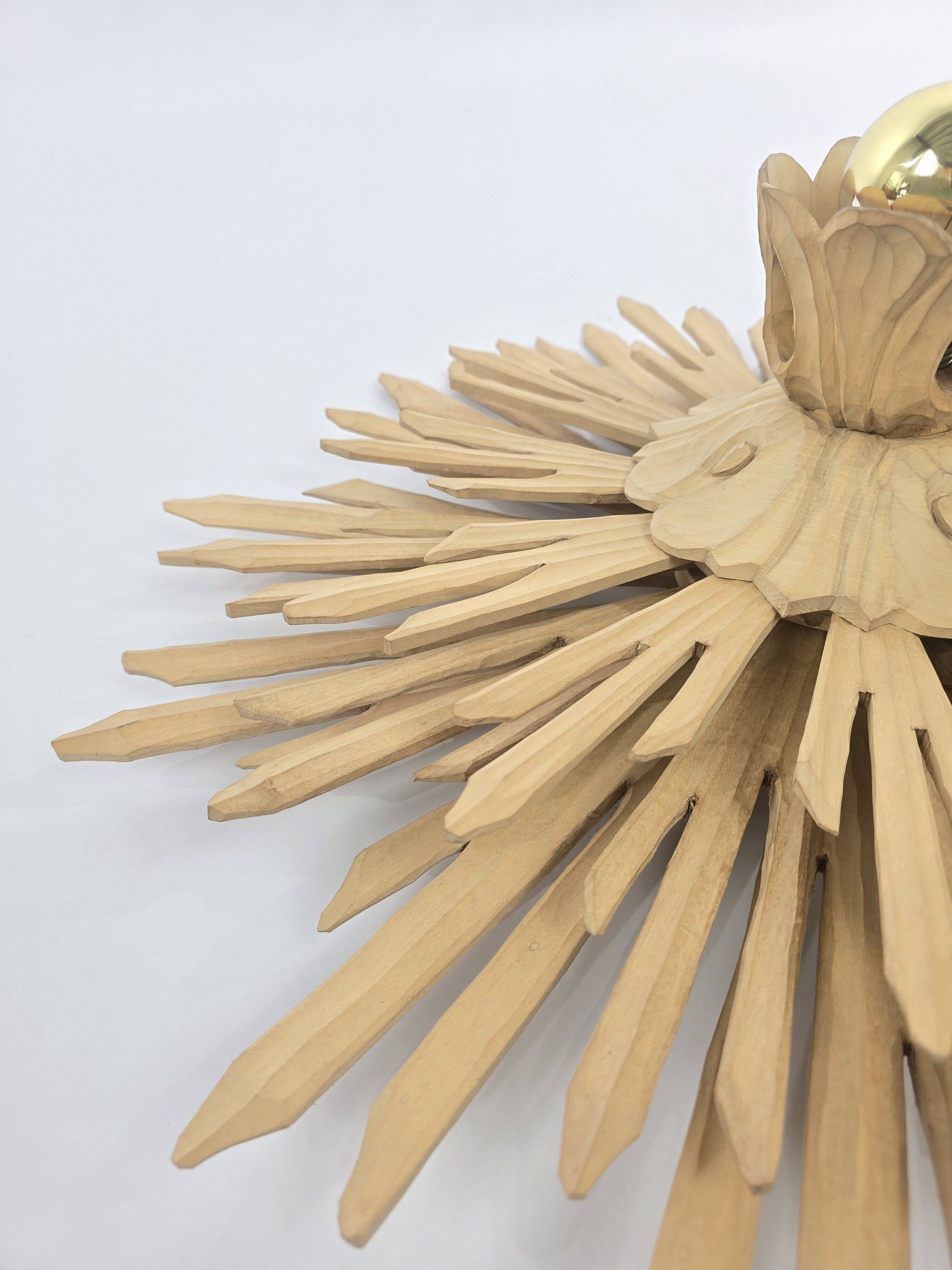 Giant sunburst wall lamp
