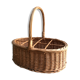 Panier en osier vintage porte-bouteilles
