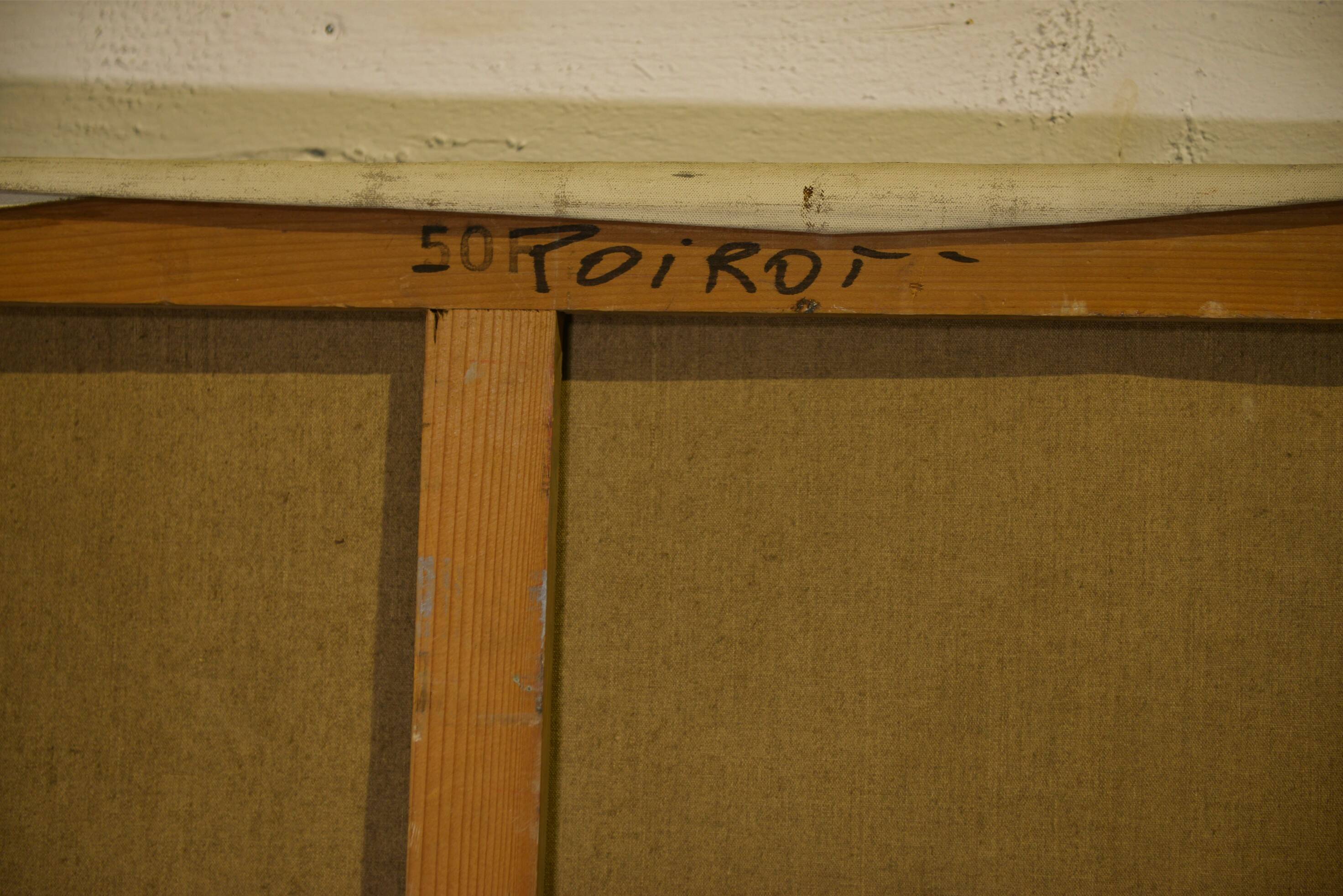 Oil painting on canvas in post-impressionist figurative style, Canal Poirot, 20th century 1980.