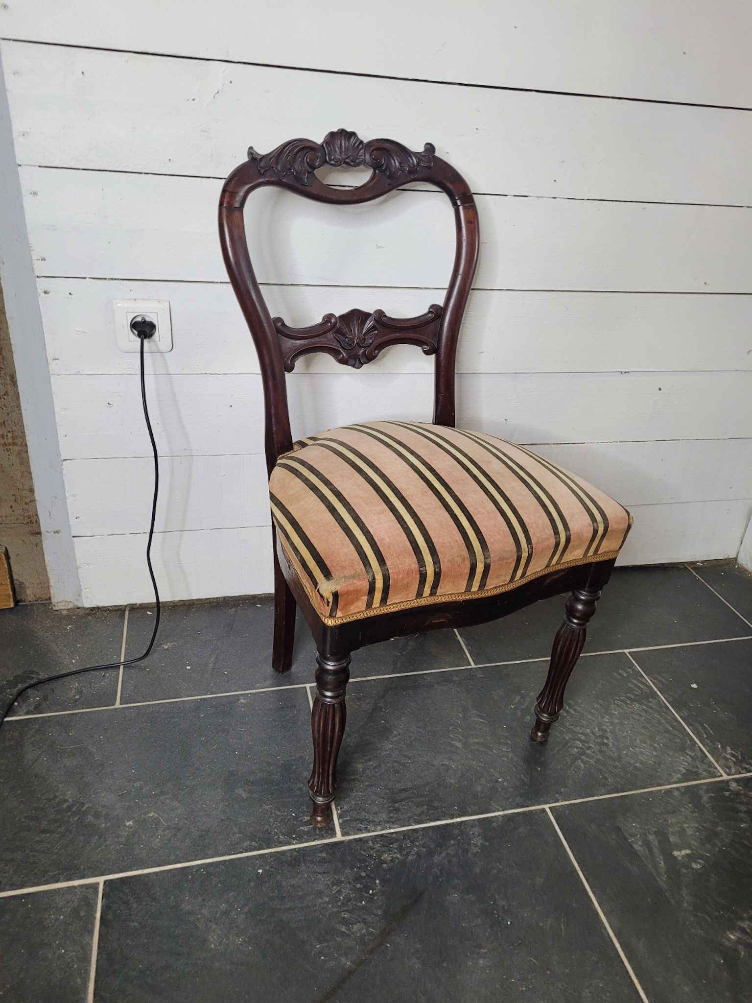Chaise style Louis Philippe en acajou