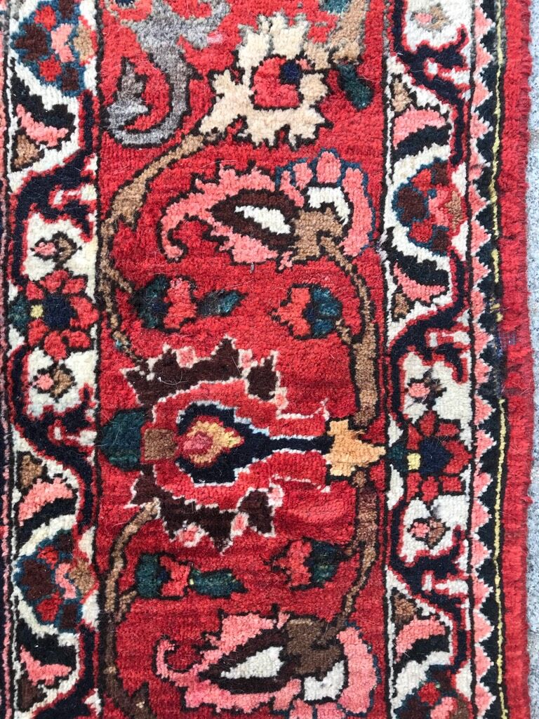Old hand made Bakhtiar Persian wool rug 212 x 325 cm