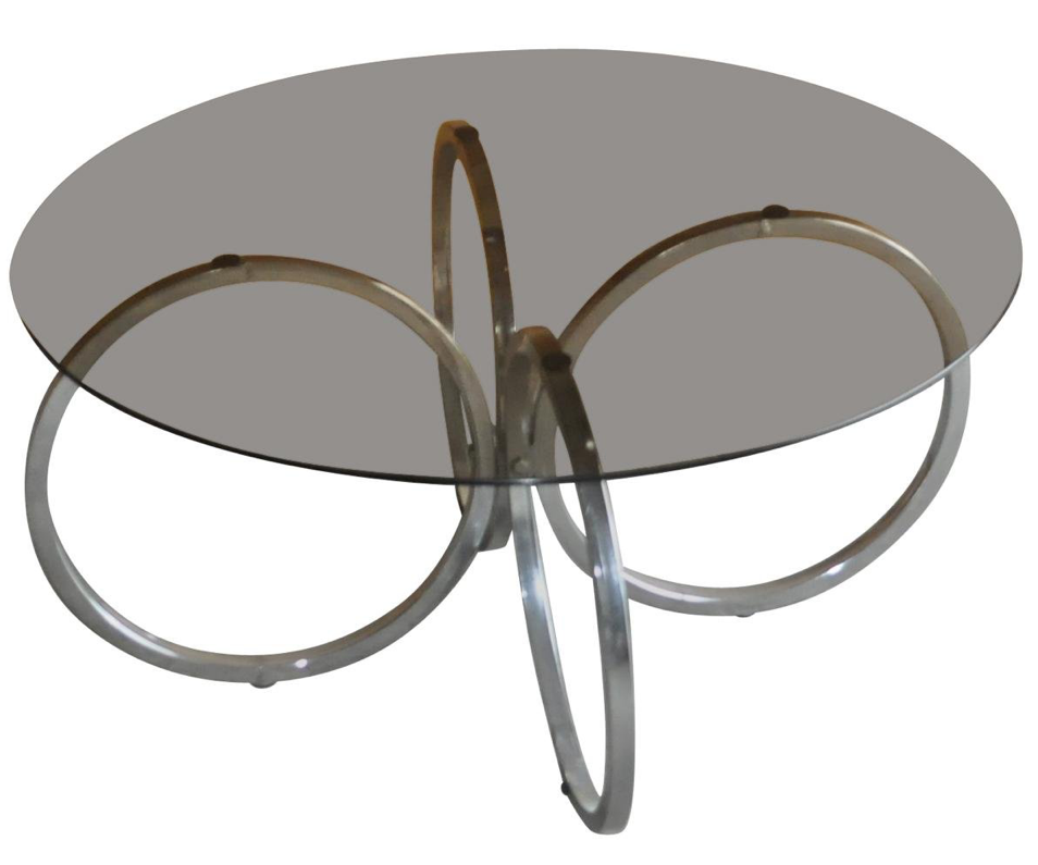 Mid-Century Tubular Chrome Coffee Table, 1960s