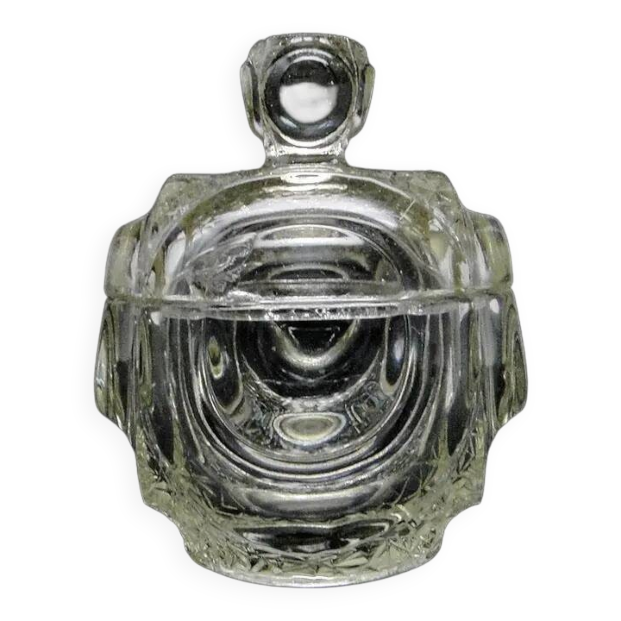 Sugar bowl, postmodern new look, glass, Poland, 1970s