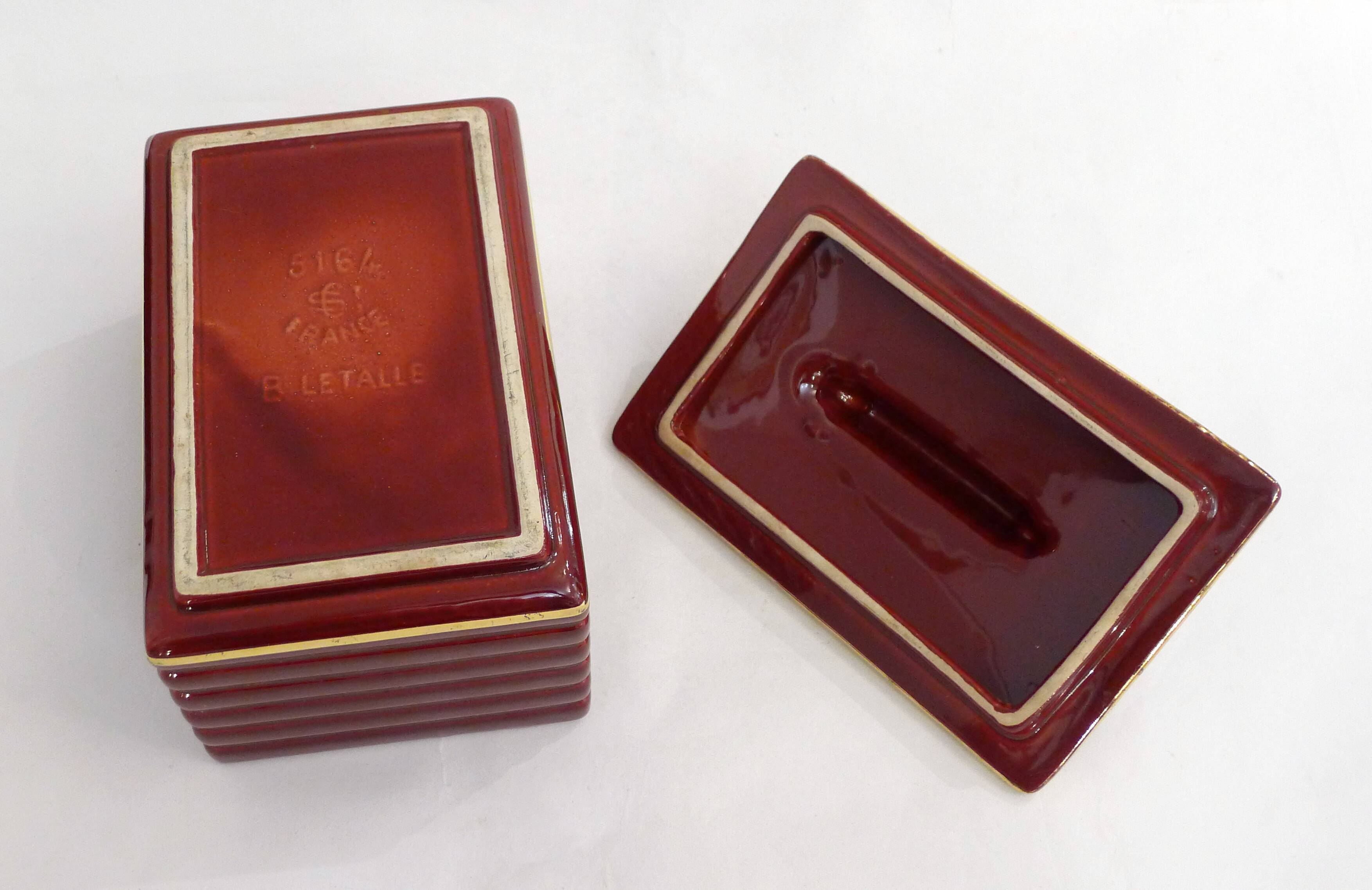 B. Letalle Art Deco Biscuit Box