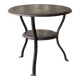Table d'appoint Wabi Sabi métal forgé et bois teinté années 1920