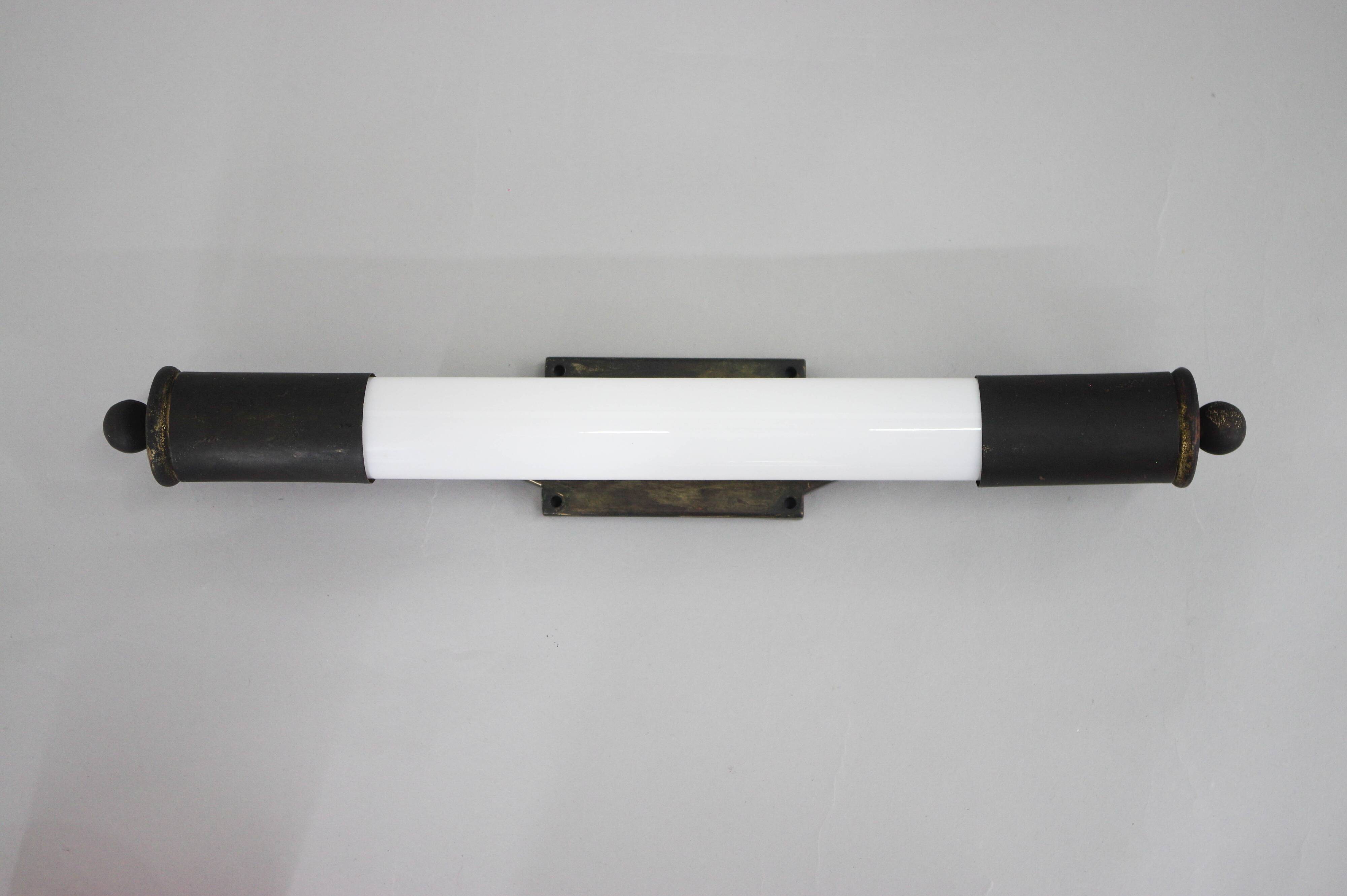 Rare Art Deco Brass Wall Light, 1920s