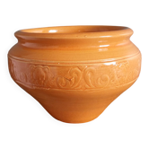Cache pot, pot de fleurs, jardinière en terre cuite émaillée