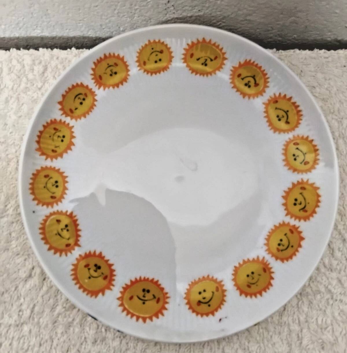Lot De 4 Anciennes Assiettes A Dessert  D: 16 cm Année 70 Vintage