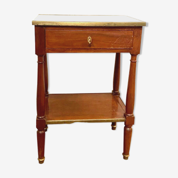 Louis XVI style console in mahogany and veneer XIX century