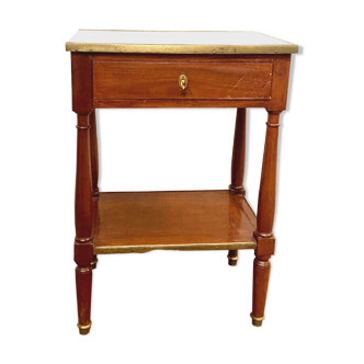 Louis XVI style console in mahogany and veneer XIX century