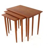 Set of 3 danish nesting tables - danish mid century modern design