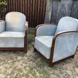 Duo de fauteuils club vintage