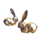 Couple of brass rabbits
