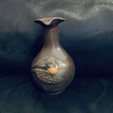 13cm candle holder in the shape of a jug in stoneware, old vintage Norman pitcher