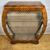 Art Deco Vintage Walnut Display Cabinet 1930s-1940s Art Deco Vintage W