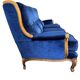 Vintage blue baroque sofa / three-seater / armchair