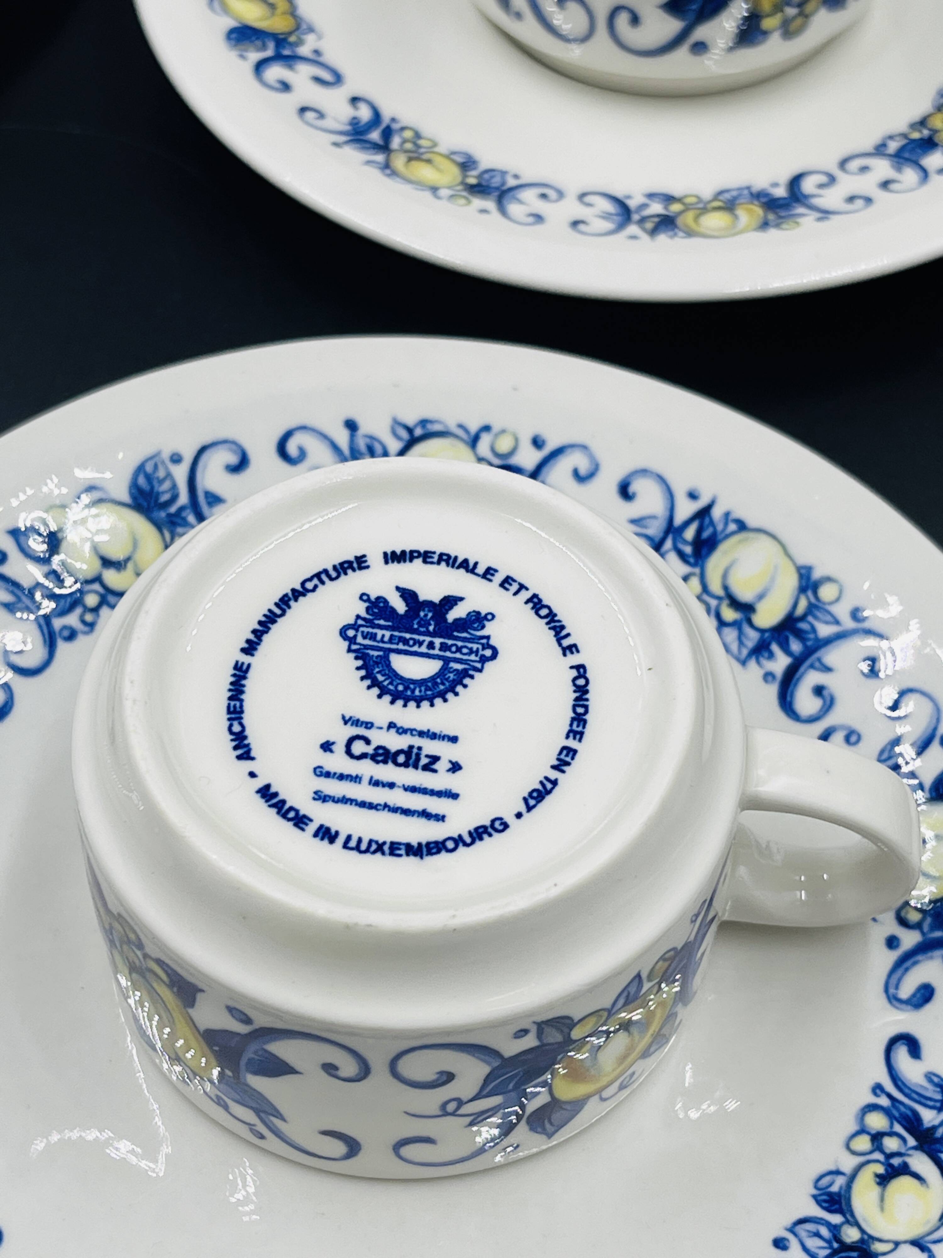 Set of 6 espresso cups and 6 saucers Villeroy & Boch – Cadiz model