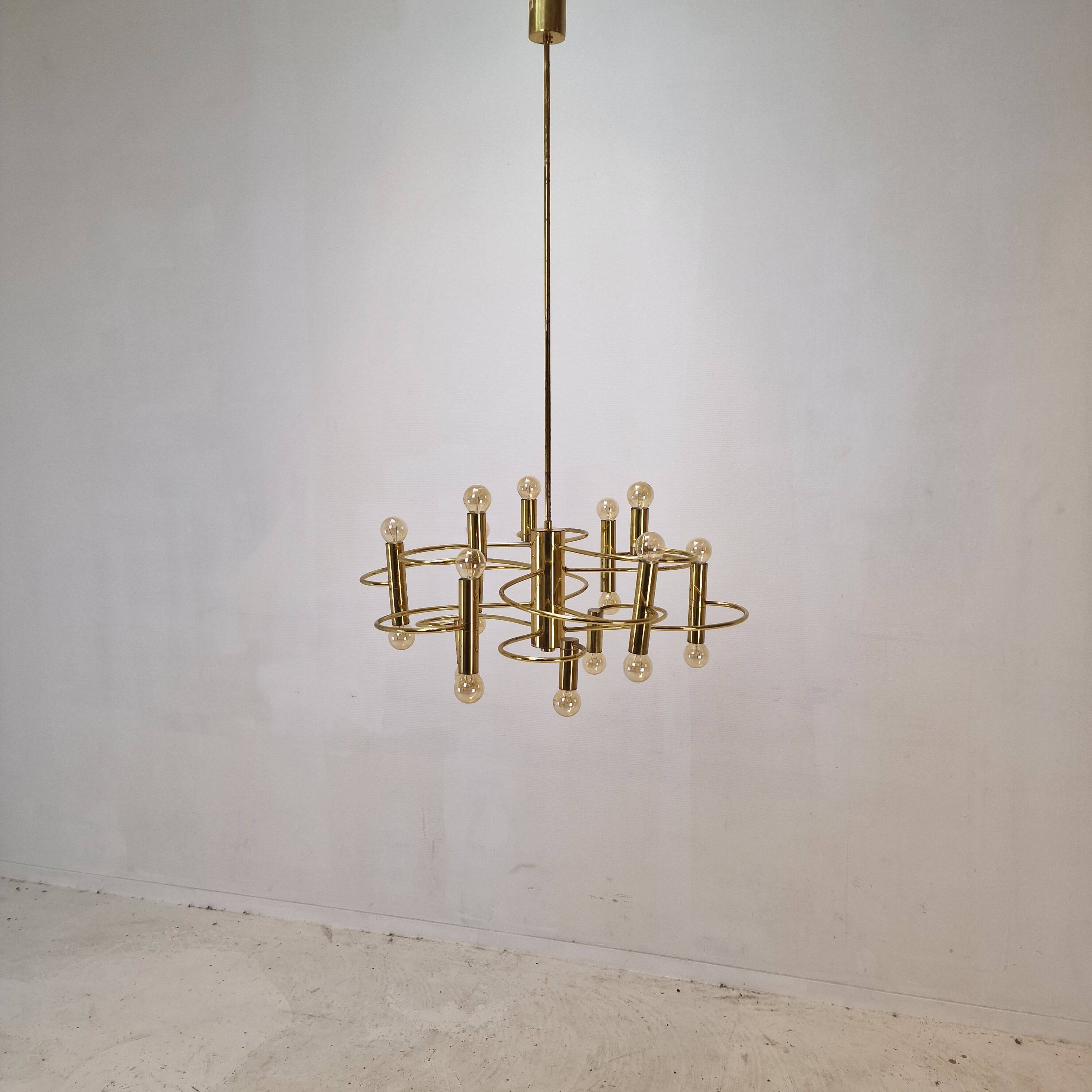 Lustre vintage conçu par  Sciolari, 1970