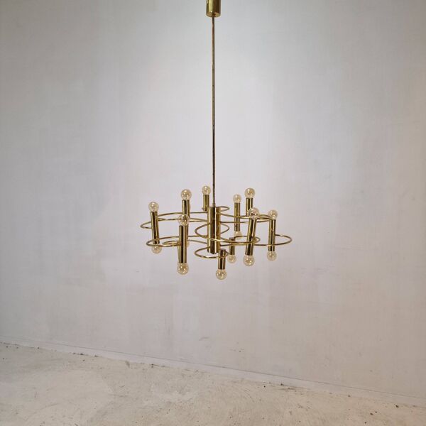 Lustre vintage conçu par  Sciolari, 1970