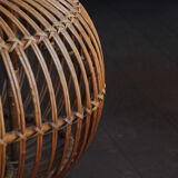 Ottoman pouf in Albini rattan
