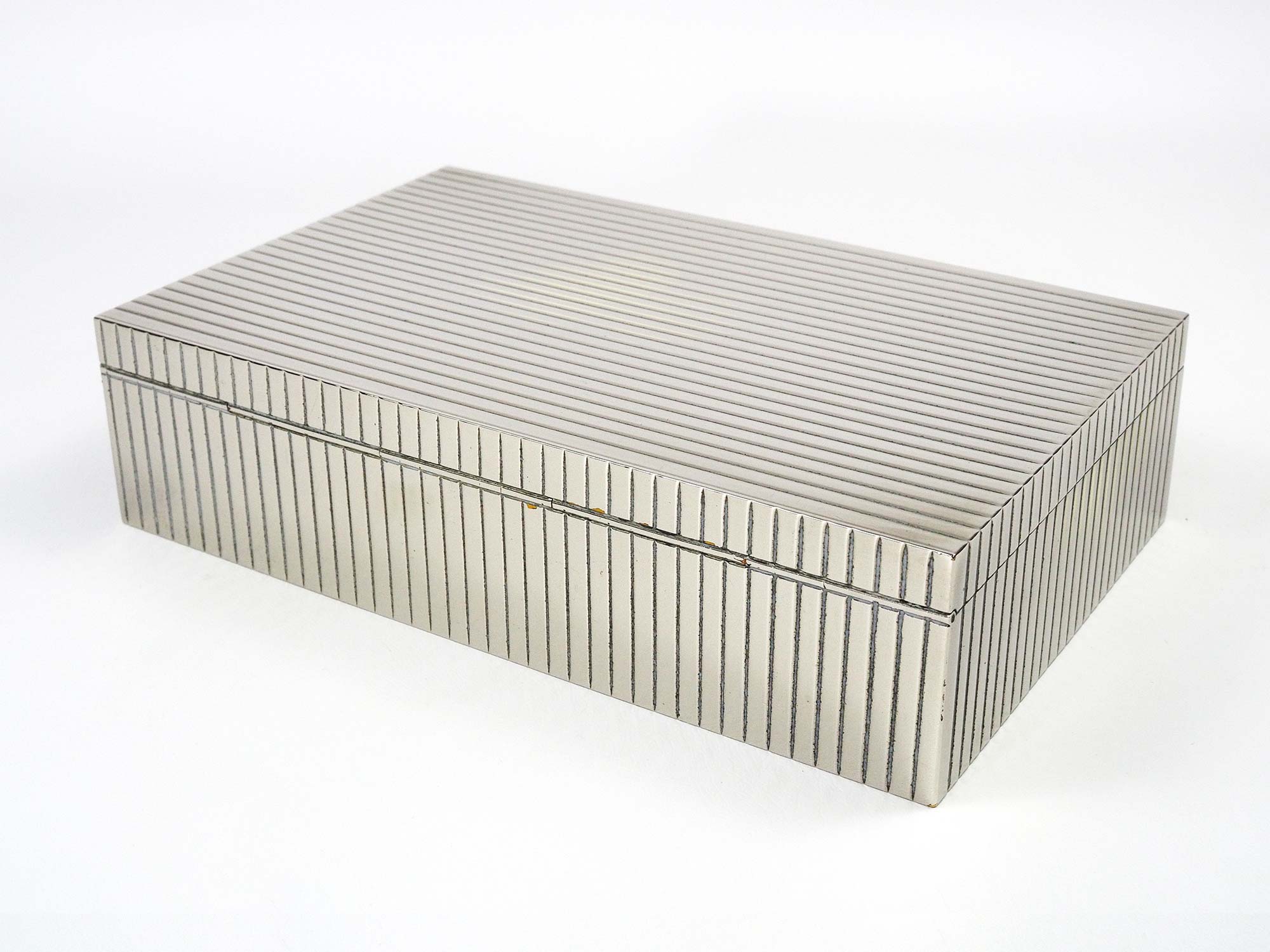 Art Deco box in Silver Metal in the Style of Sigvard Bernadotte