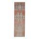 1970s Turkish Oushak Handmade Wool Cotton Orange Runner Rug 81x265