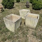 Set of 3 square planters 38x41cm