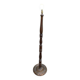 Vintage turned solid wood floor lamp from the 20th century.
